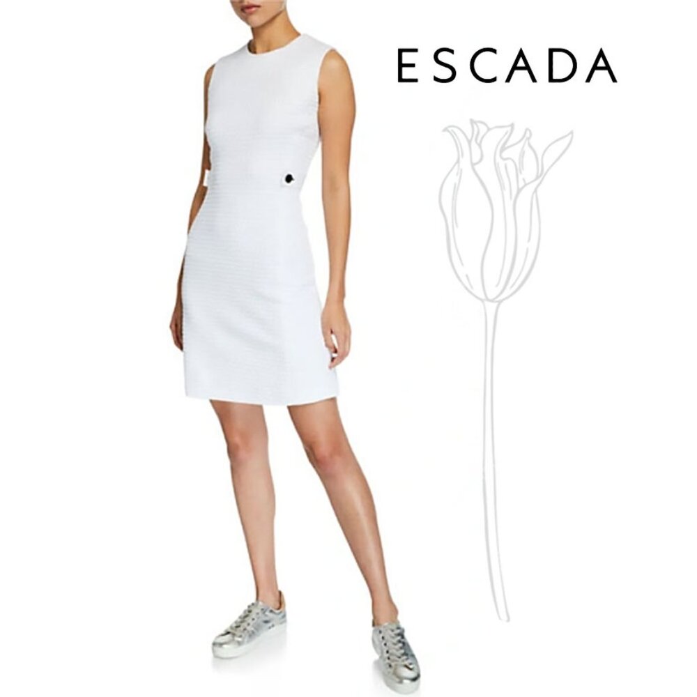 ESCADA SPORT Dyheart Textured A-Line Sleeveless Dress